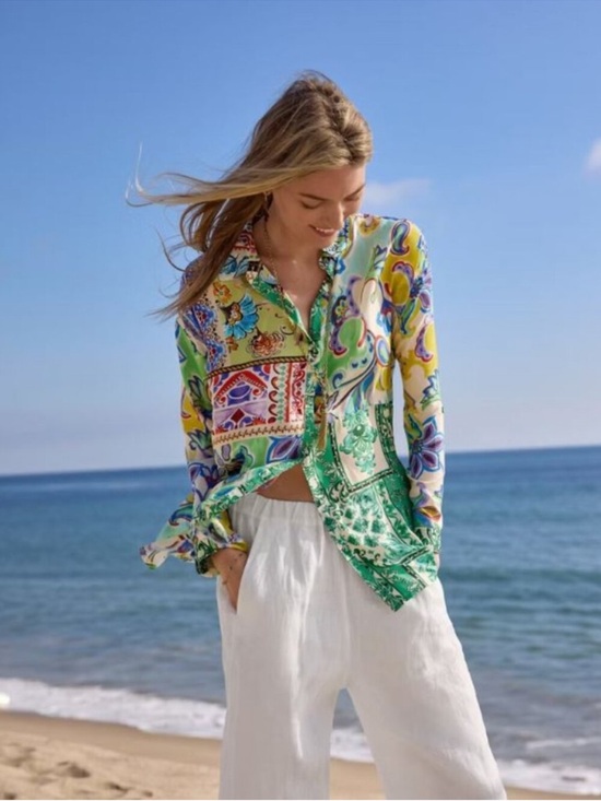 Johnny Was Tops - Johnny Was The Audrey Tunic armeria patchwork blouse size 2X NWT